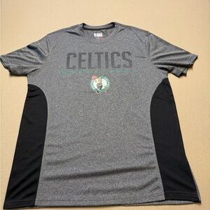 NBA Celtics Gray and Black Short Sleeve Tee